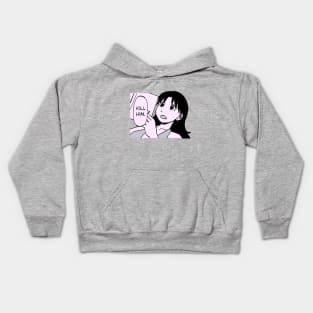 yukari sensei reading on the beach says kill him Kids Hoodie